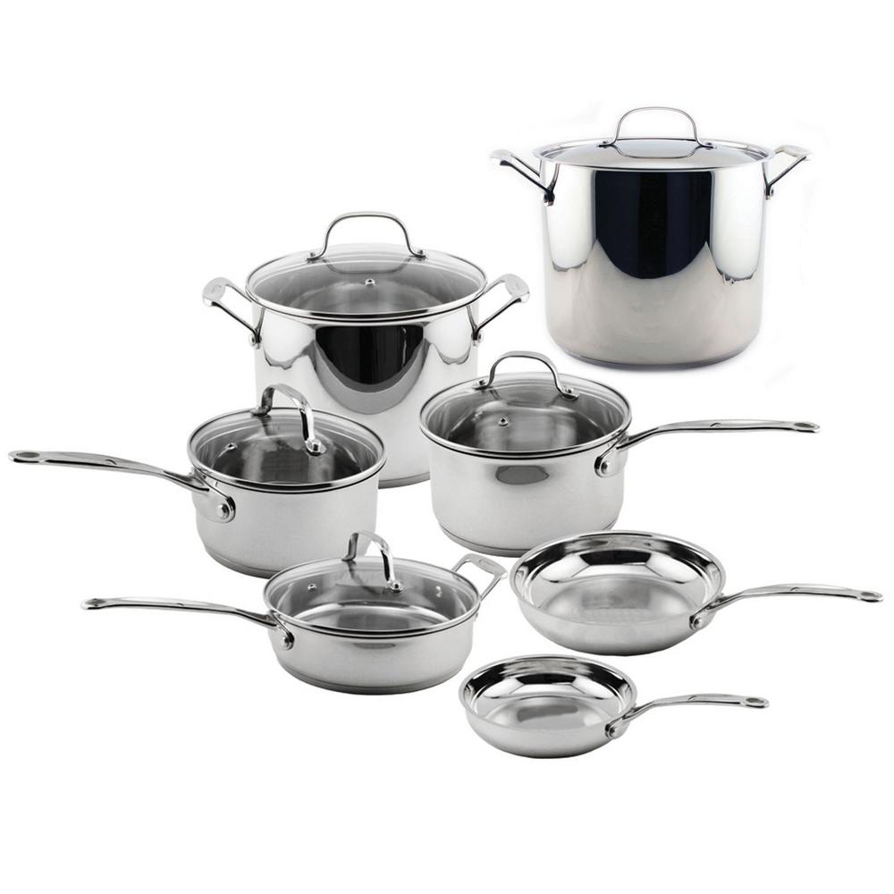 BergHOFF EarthChef Premium 12-Piece Stainless Steel Cookware Set with Lids by BergHOFF