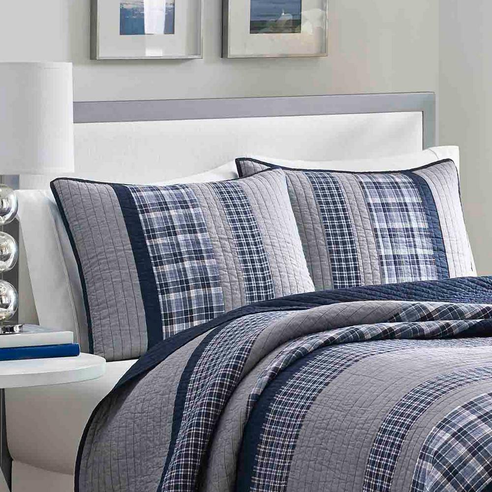 Nautica Adelson Navy Standard Pillow Cover 210471 The Home Depot
