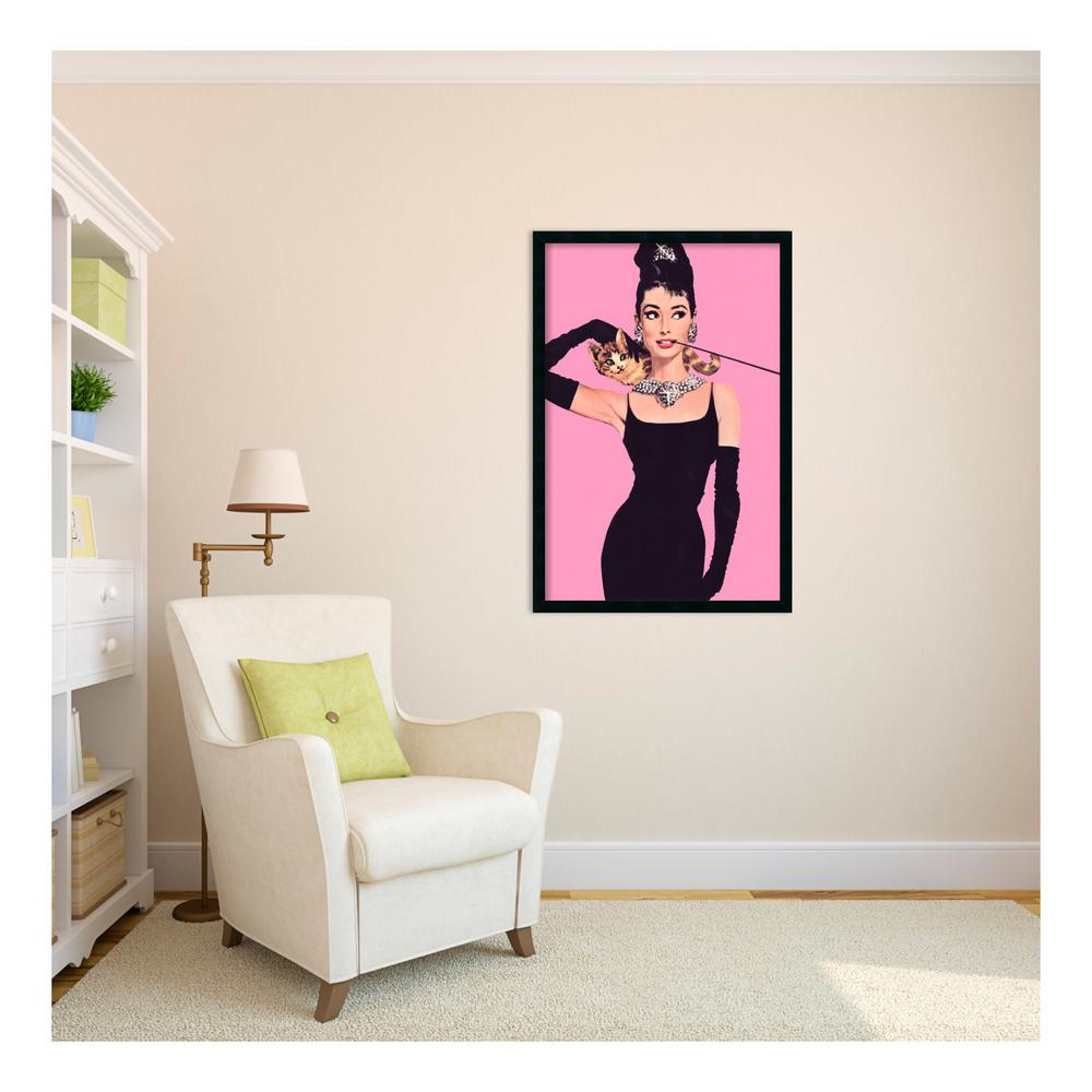 Amanti Art 26 In W X 38 In H Audrey Hepburn Pink Framed