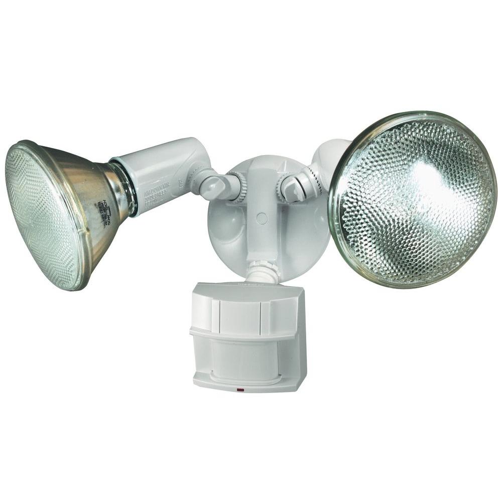 Heath Zenith Outdoor Lighting The Home Depot 150 Degree White Par Motion Sensing Security Light