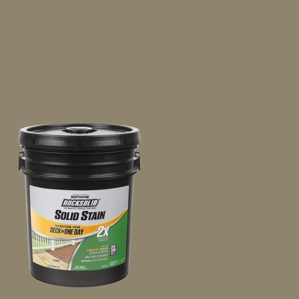 RustOleum RockSolid 5 gal. River Rock Exterior 2X Solid Stain319836