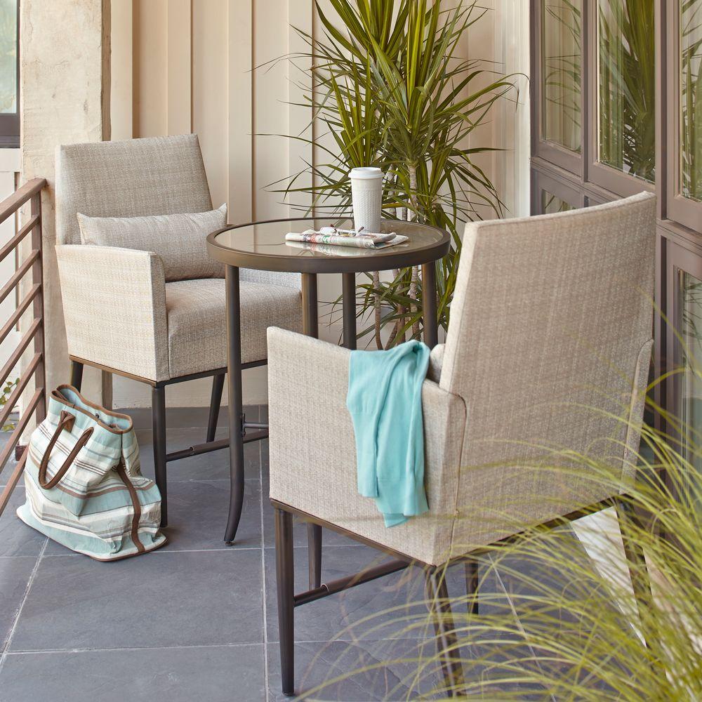 Hampton Bay Aria 3 Piece Balcony Patio Bistro Set Fcs80223ast The Home Depot - Patio Sets For Balcony Hampton Bay Aria 3 Piece Balcony Patio Bistro Set Fcs80223ast The Home Depot - Patio Sets For Balcony