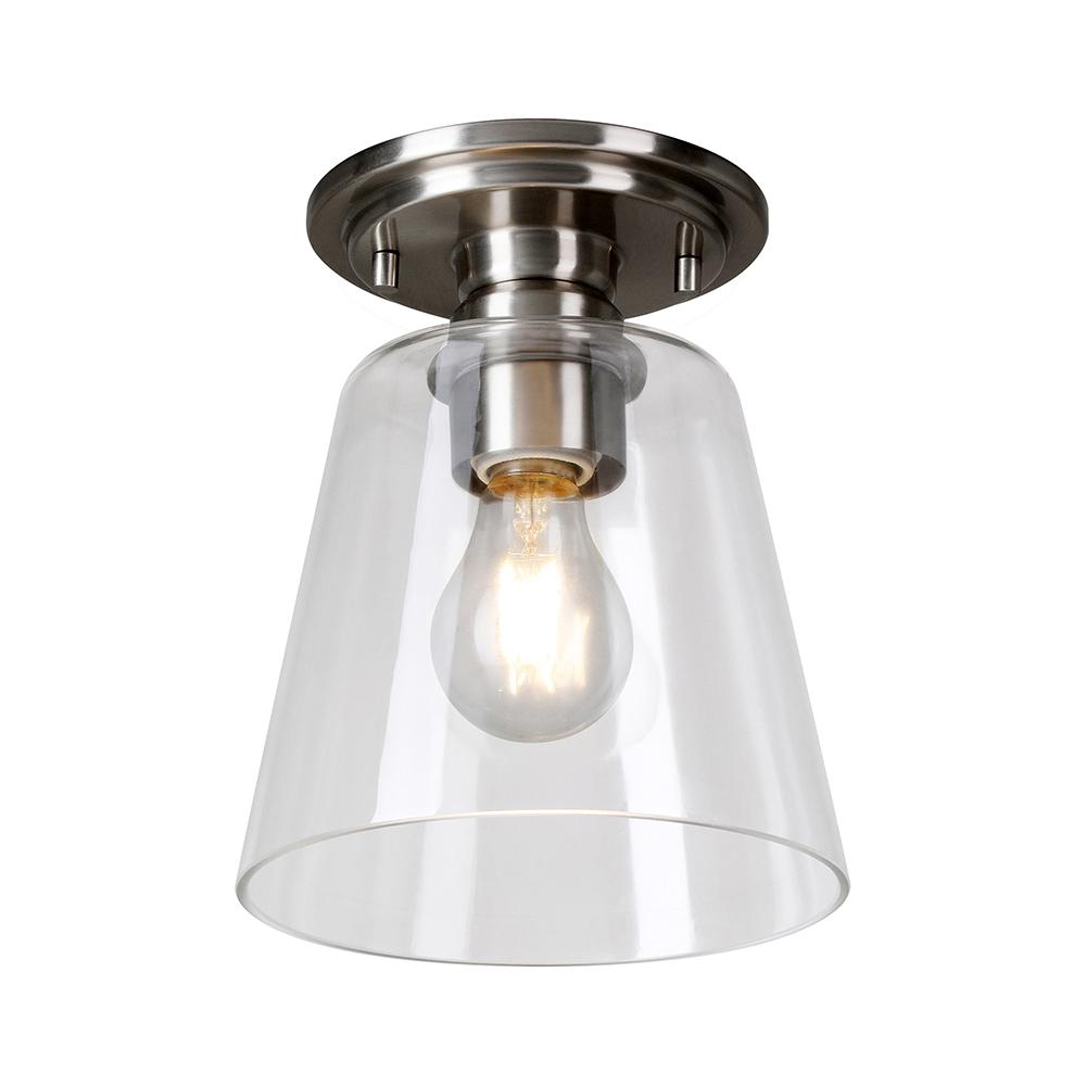 Luminosa 7 in. 1-Light Brushed Nickel Flush Mount