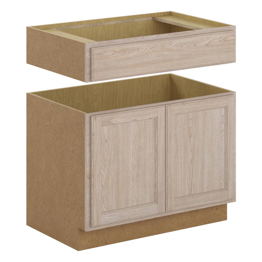 Oak 0 Kitchen Cabinets The Home Depot - Unfinished Oak Sink Base Cabinet Oak 0 Kitchen Cabinets The Home Depot - Unfinished Oak Sink Base Cabinet