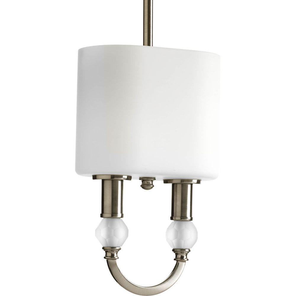 Progress Lighting Splendid Collection 2 Light Brushed Nickel Mini Progress Lighting Splendid Collection 2 Light Brushed Nickel Mini Pendant With Opal Etched Glass P5304 09 The Home Depot