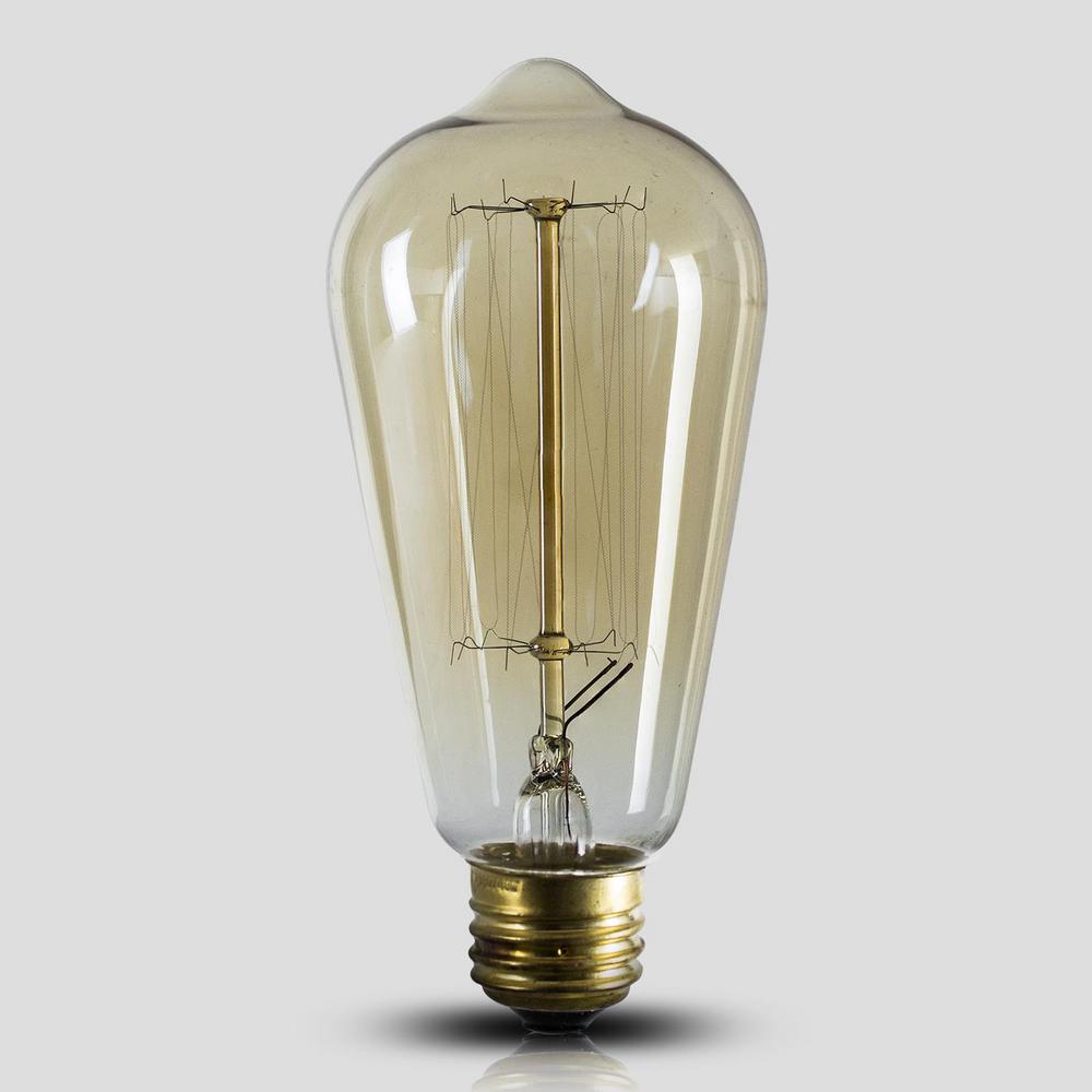 Crystal Art Gallery Light Bulbs Lighting The Home Depot Vintage Edison 40 Watt Elongated Light Bulb