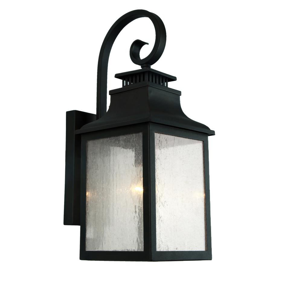 Decorative No Bulbs Included Y Decor Outdoor Wall Mounted Morgan 4 Light Imperial Black Outdoor Wall
