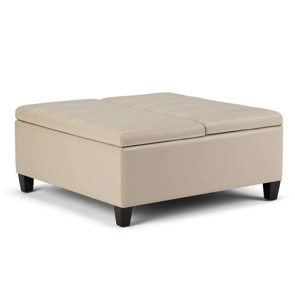 Simpli Home Ellis 36 In Contemporary Square Storage Ottoman Satin Cream Faux Leather Axcot 266 Cr The Depot - Cream Faux Leather Storage Ottoman Simpli Home Ellis 36 In Contemporary Square Storage Ottoman Satin Cream Faux Leather Axcot 266 Cr The Depot - Cream Faux Leather Storage Ottoman