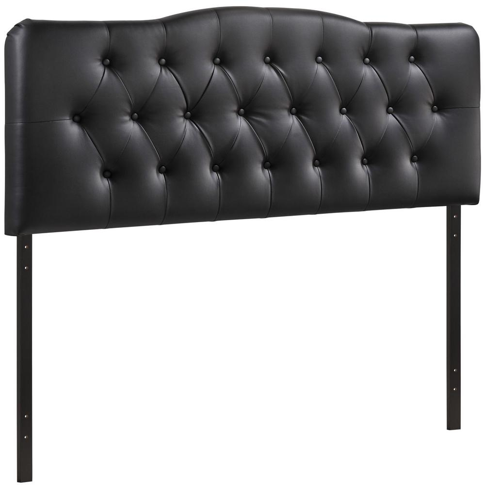 MODWAY Annabel Queen Upholstered Vinyl Headboard in BlackMOD5155BLK