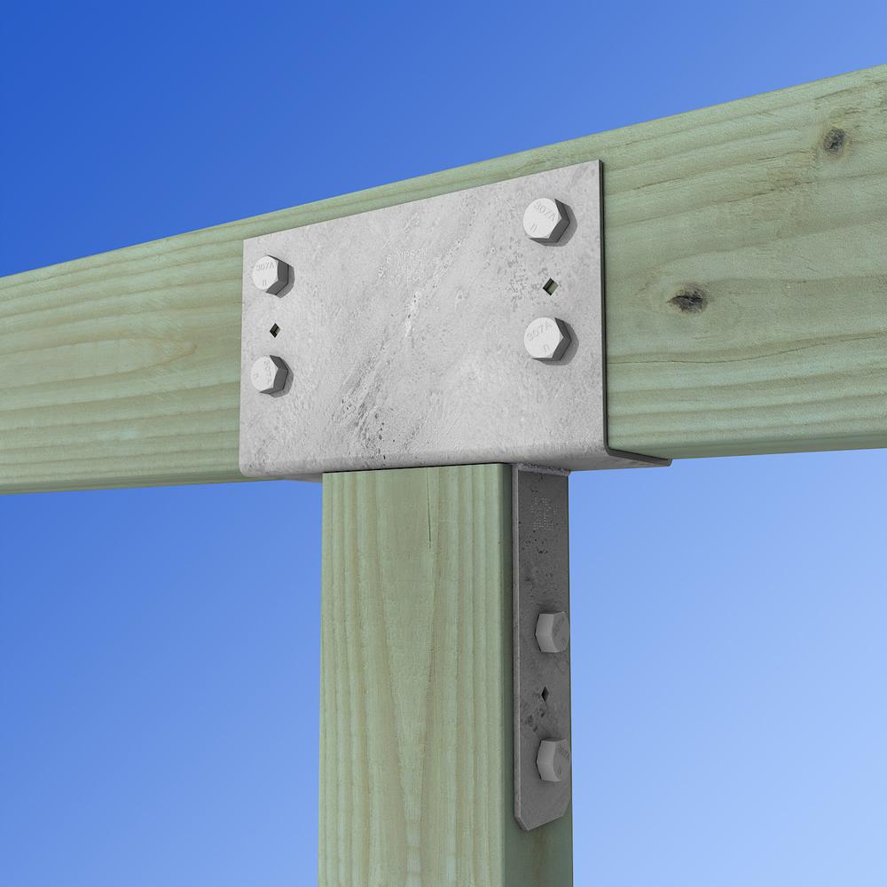 4x6 Post Cap Connectors Post Brackets The Home Depot