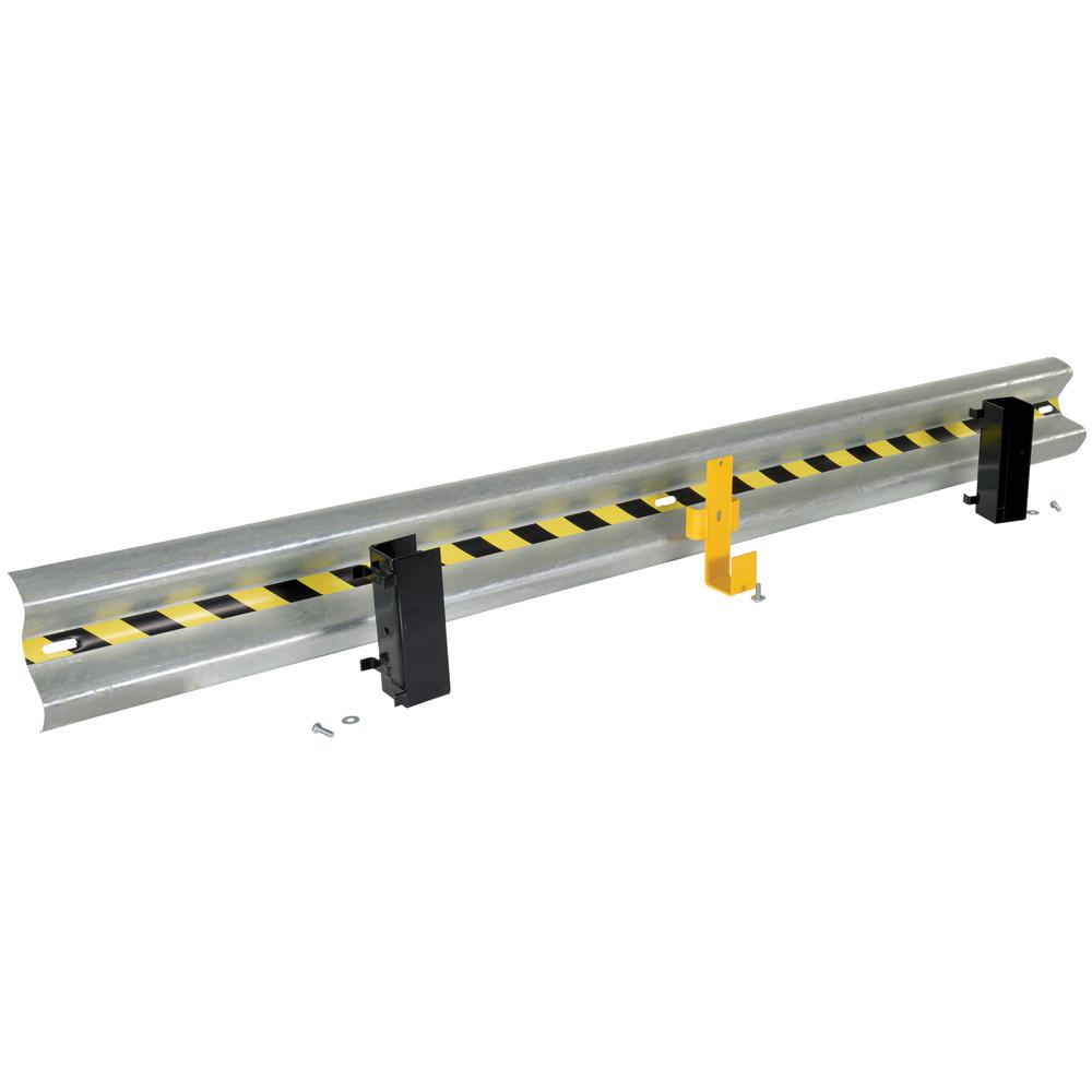 Vestil 135 inch Galvanized Steel Guard Rail with 2-Drop-in Style Brackets and... by Vestil