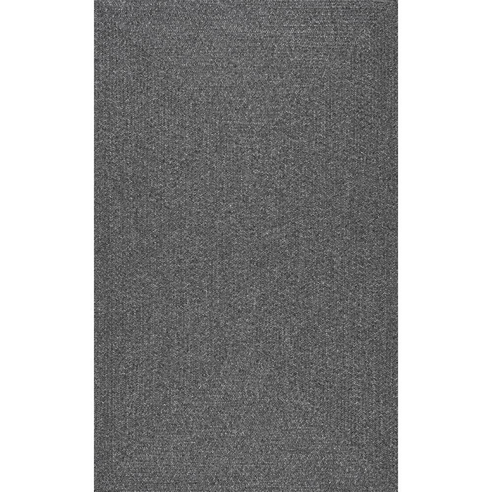 Nuloom Lefebvre Casual Braided Charcoal 8 Ft X 10 Ft Indoor Outdoor Area Rug Hjfv01f 76096 The Home Depot