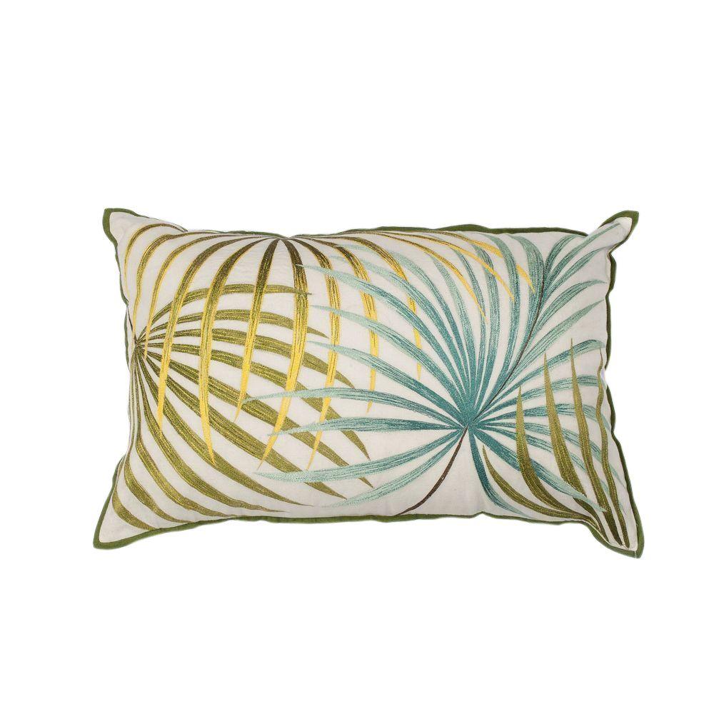 Kas Rugs Casual Palm Ivory/Green Decorative PillowPILL17012X20 The