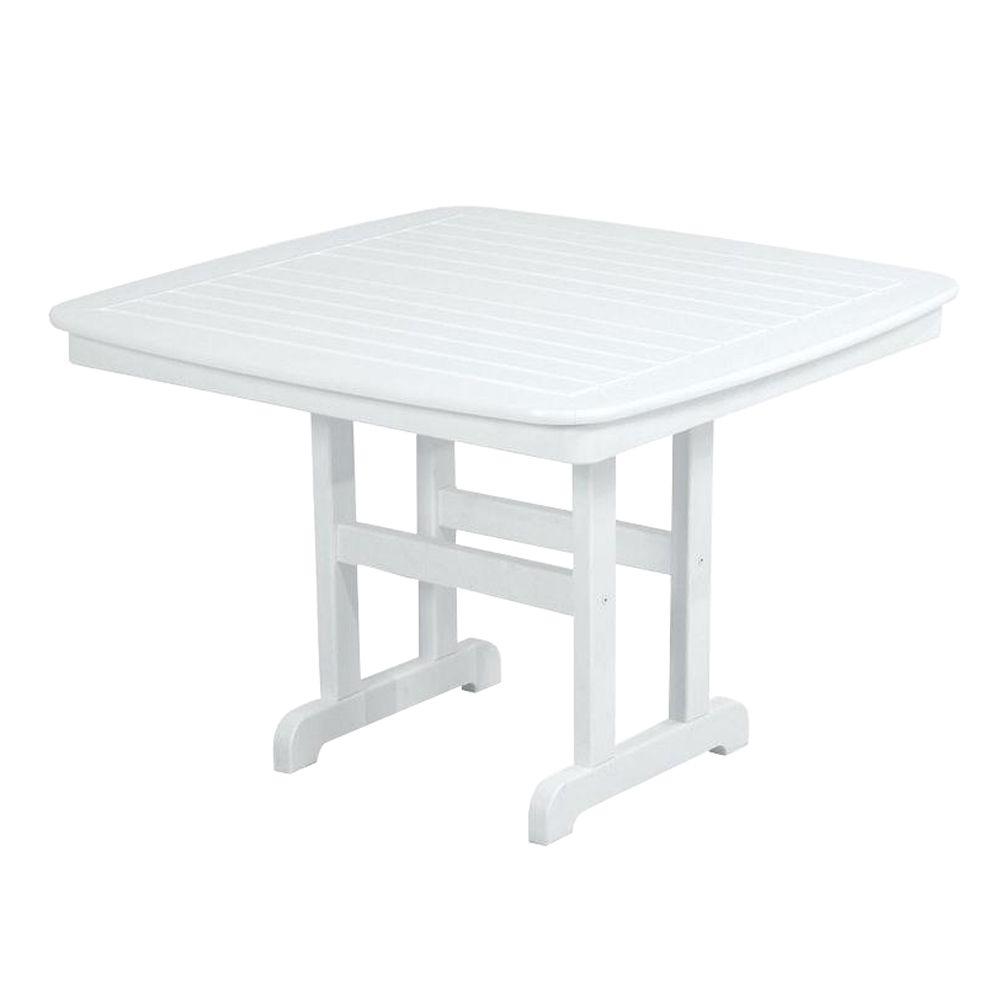 Plastic Patio Furniture Square White Tables White Plastic Outdoor Patio Dining Table