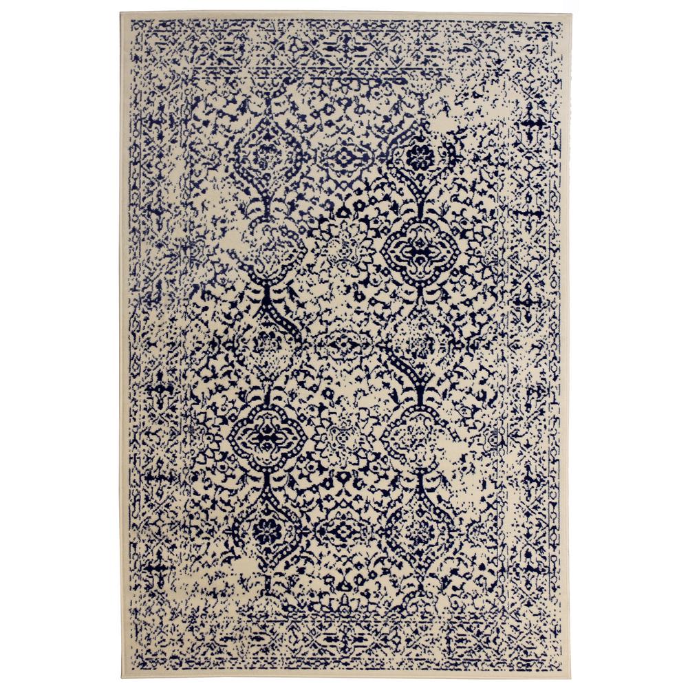 Safavieh Vintage Navy/Cream 5 ft. x 8 ft. Area RugVTG437N5 The Home Depot