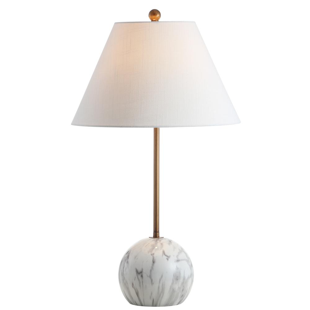 Jonathan Y Miami 29 In Gold White Minimalist Resin Metal Led Table Gold White Minimalist Resin Metal Led Table Lamp