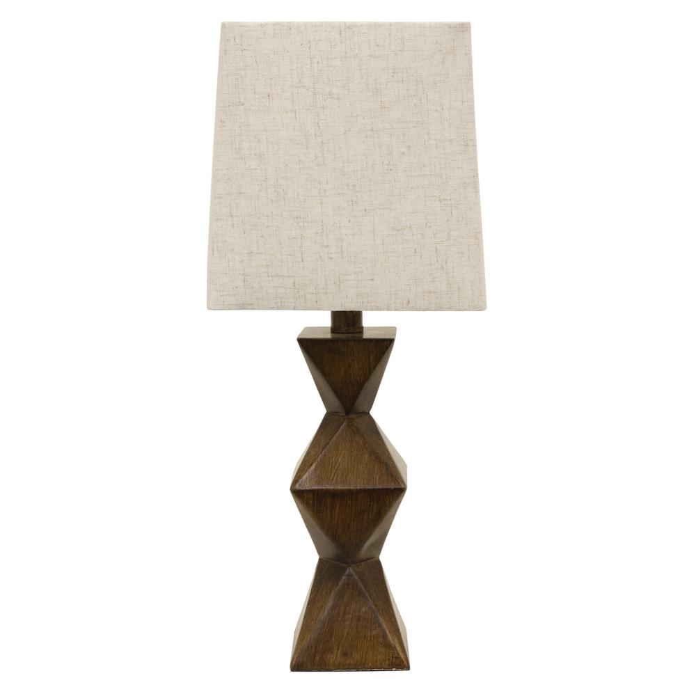Decor Therapy Knox Stacked 20 5 In Brown Table Lamp With Linen Decor Therapy Knox Stacked 20 5 In Brown Table Lamp With Linen Shade