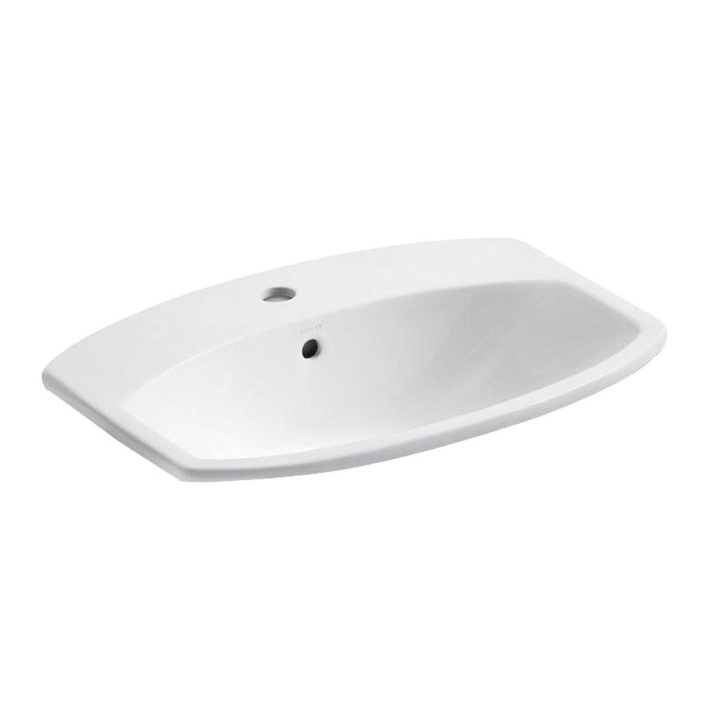 Drop In Bathroom Sinks The Home Depot Cimarron Drop In Vitreous China Bathroom Sink