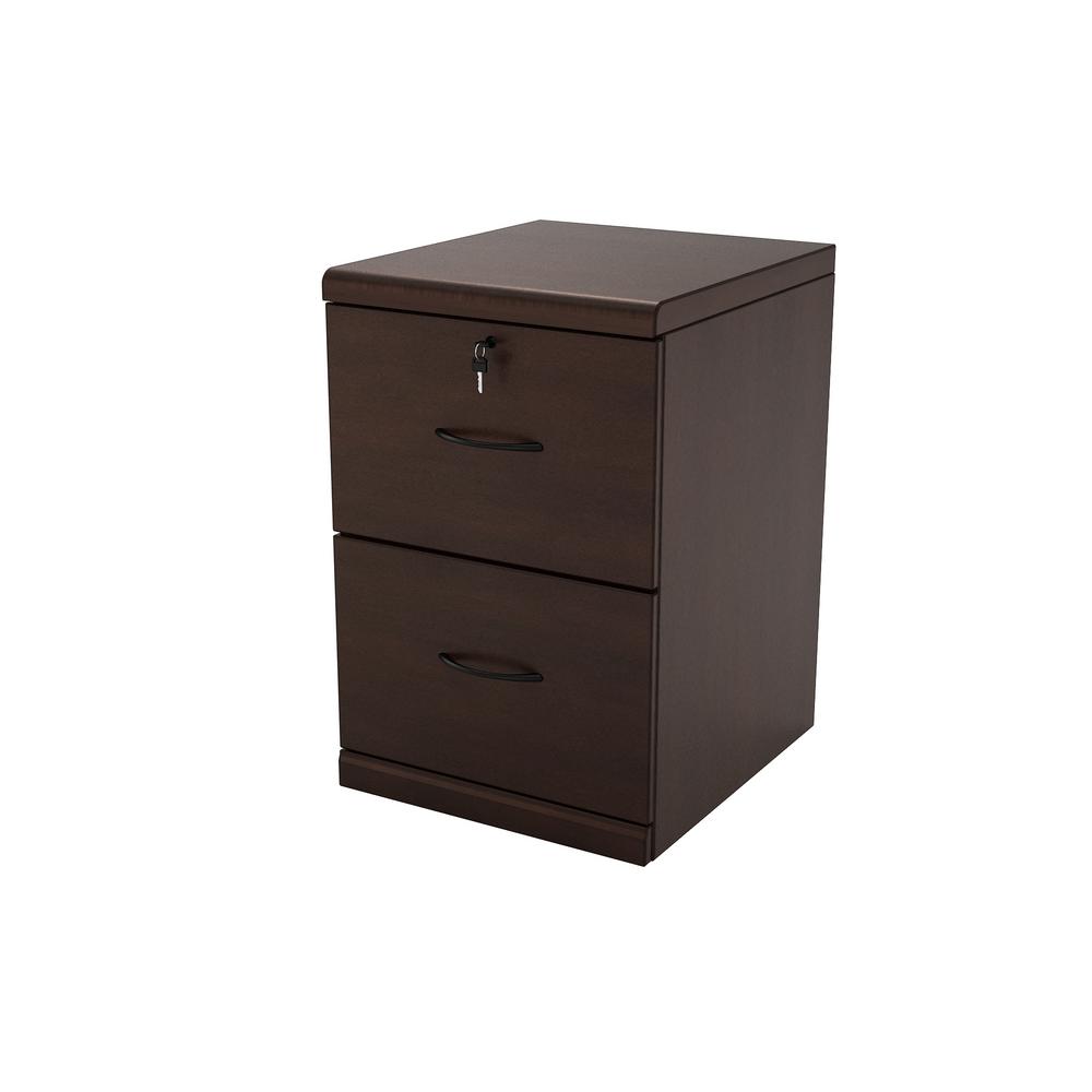 Tate 2 Drawer Vertical File Cabinet Espresso Brown Monroe James Brickseek