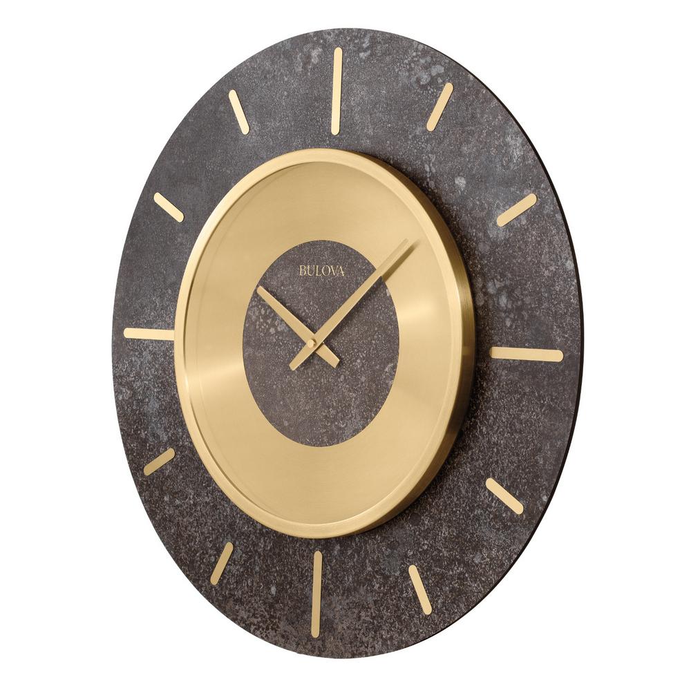 Bulova Oversized 23 In Gallery Wall Clock With Brushed Brass Bezel C4116 The Home Depot - Bulova Wall Clock Replacement Parts Bulova Oversized 23 In Gallery Wall Clock With Brushed Brass Bezel C4116 The Home Depot - Bulova Wall Clock Replacement Parts
