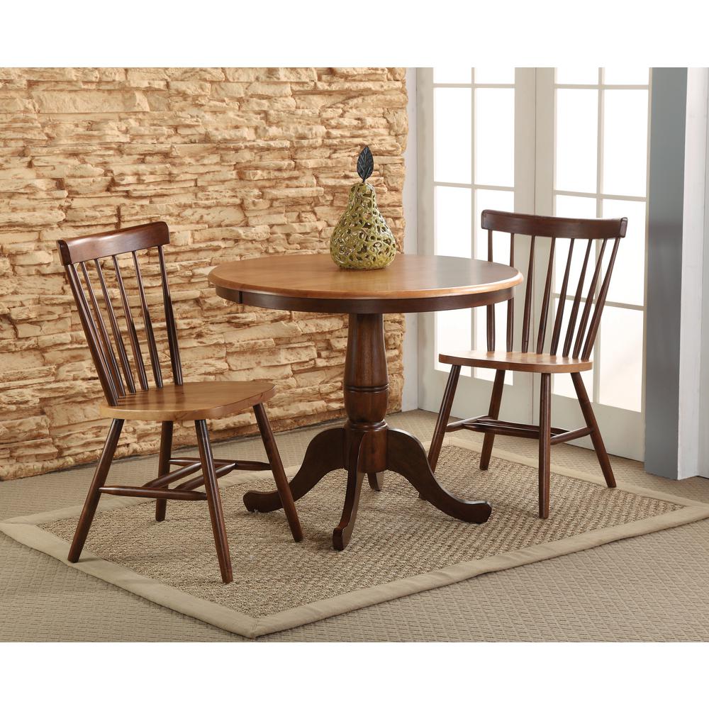 international concepts cinnamon  espresso 36 in round solid wood dining  tablek5836rt  the home depot