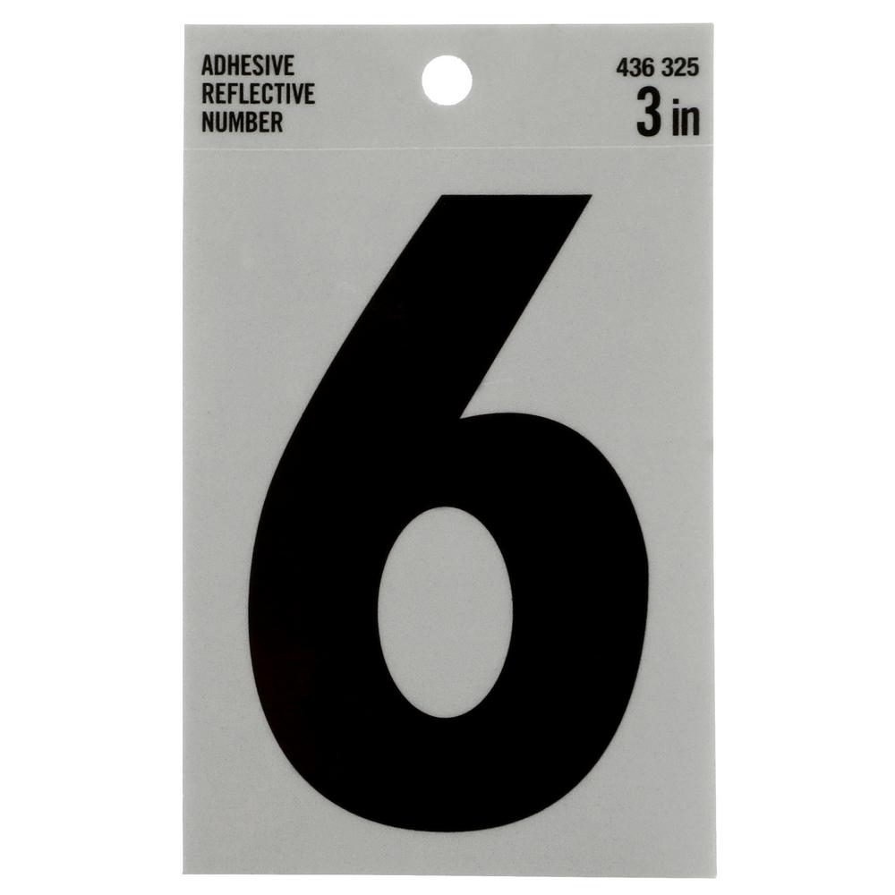 Everbilt 3 in. Vinyl Reflective Number 634066 The Home Depot