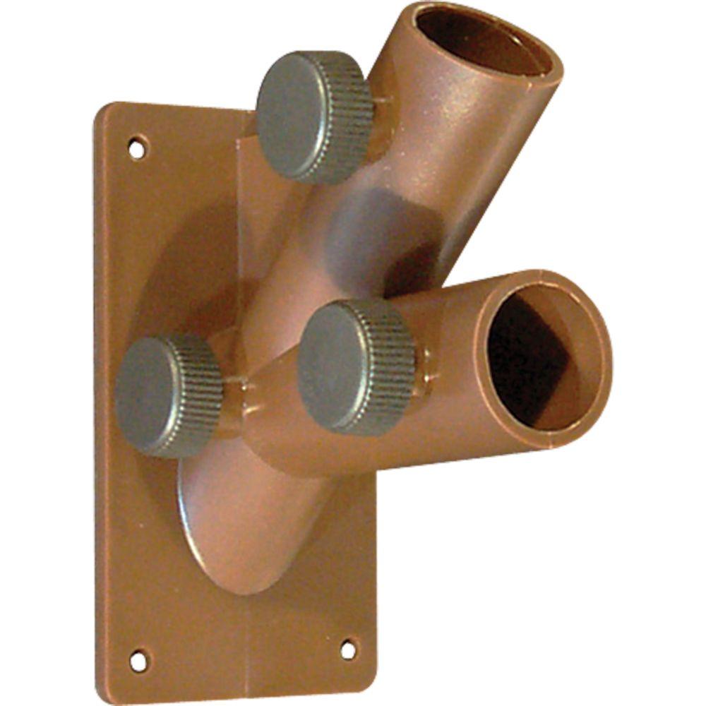 Prime-Line 1 In. 2-Position Brown Plastic Flagpole Bracket-U 10253 ...