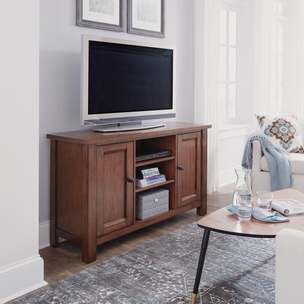 Homestyles Tahoe Tv Entertainment Stand Credenza In Aged Maple