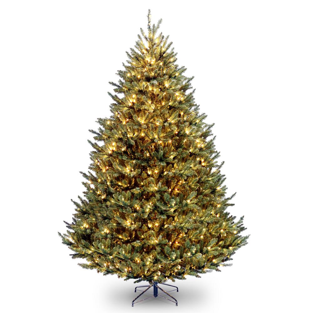 National Tree Company 9 ft. Natural Fraser Medium Fir Hinged Tree with 1200 Clear Lights