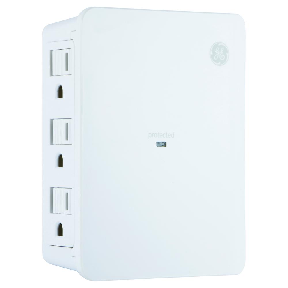 GE 6Outlet Side Access Pro Surge Protector Tap33805 The Home Depot