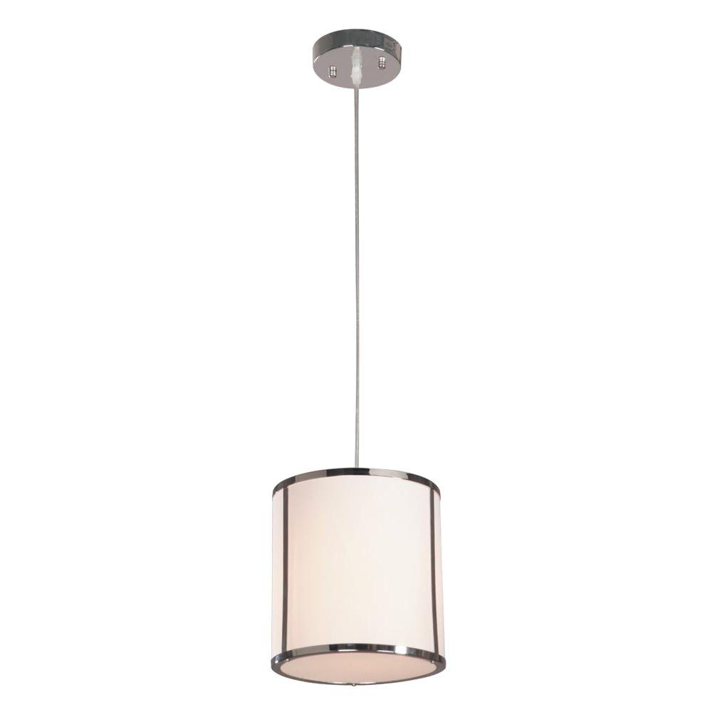 Hampton Bay Newborough 1 Light Chrome With White Shade Drum Mini Hampton Bay Newborough 1 Light Chrome