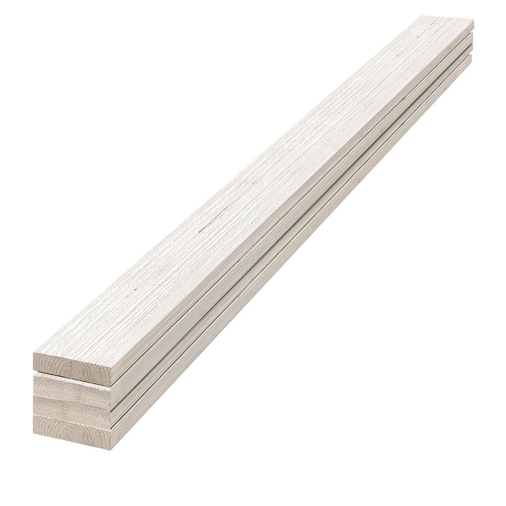 1 in. x 4 in. x 4 ft. Barn Wood White Pine Trim Board (4-Pack)-285851 ...