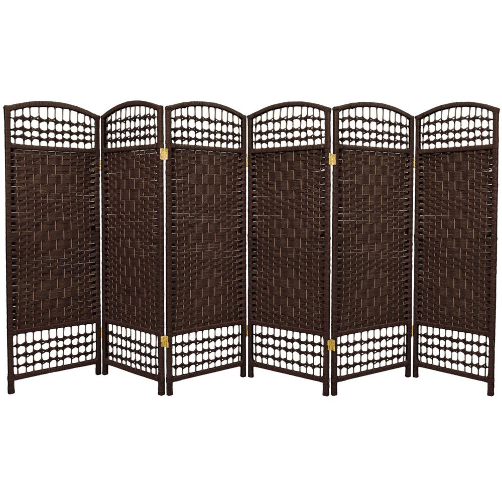 4 ft. Dark Mocha 6Panel Room DividerFB4DMNDDMOC6P The Home Depot