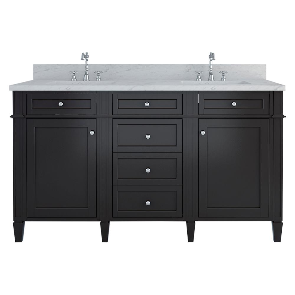 Home Elements Birmingham 60 in. W x 34 in. H Bath Vanity in Espresso