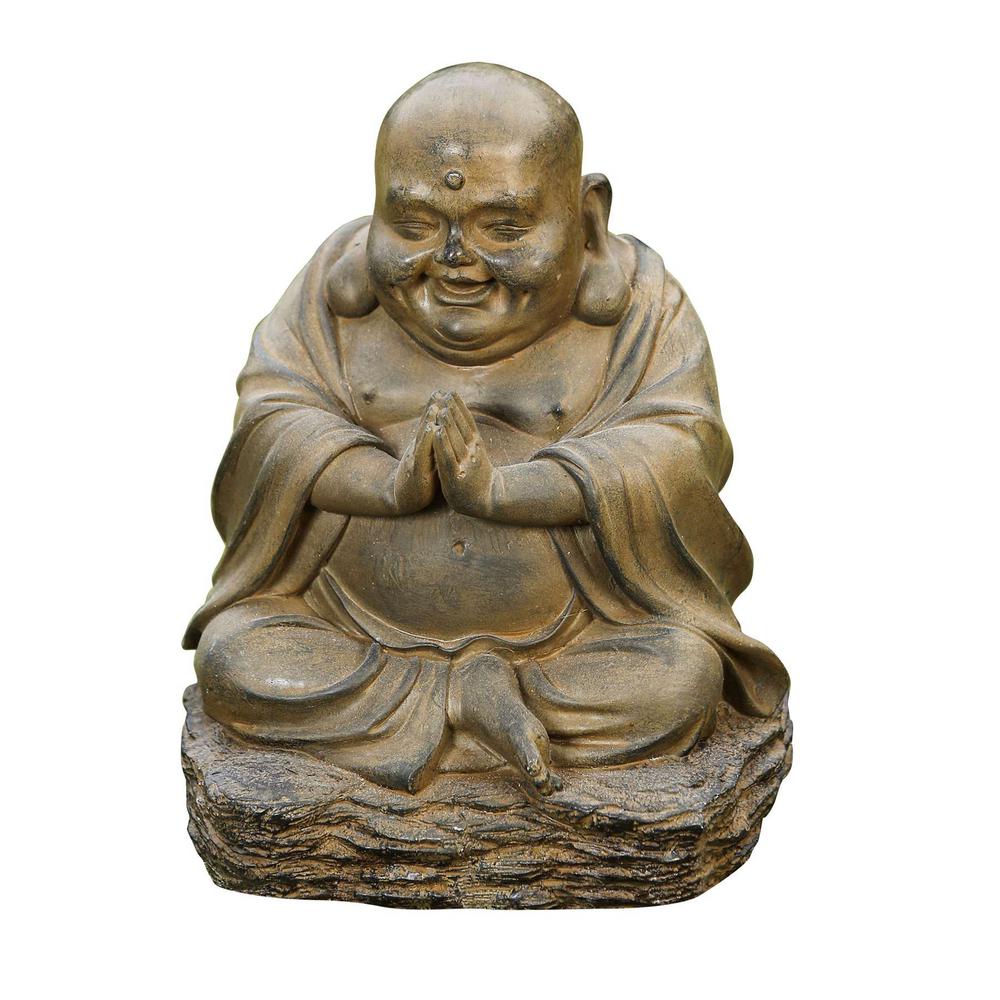 Luxen Home Happy Buddha Garden StatueWH009 The Home Depot