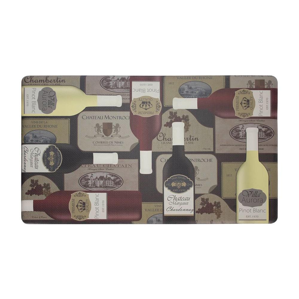 Chef Gear Wine Label 20 in. x 32 in. Extra Thick Premium AntiFatigue