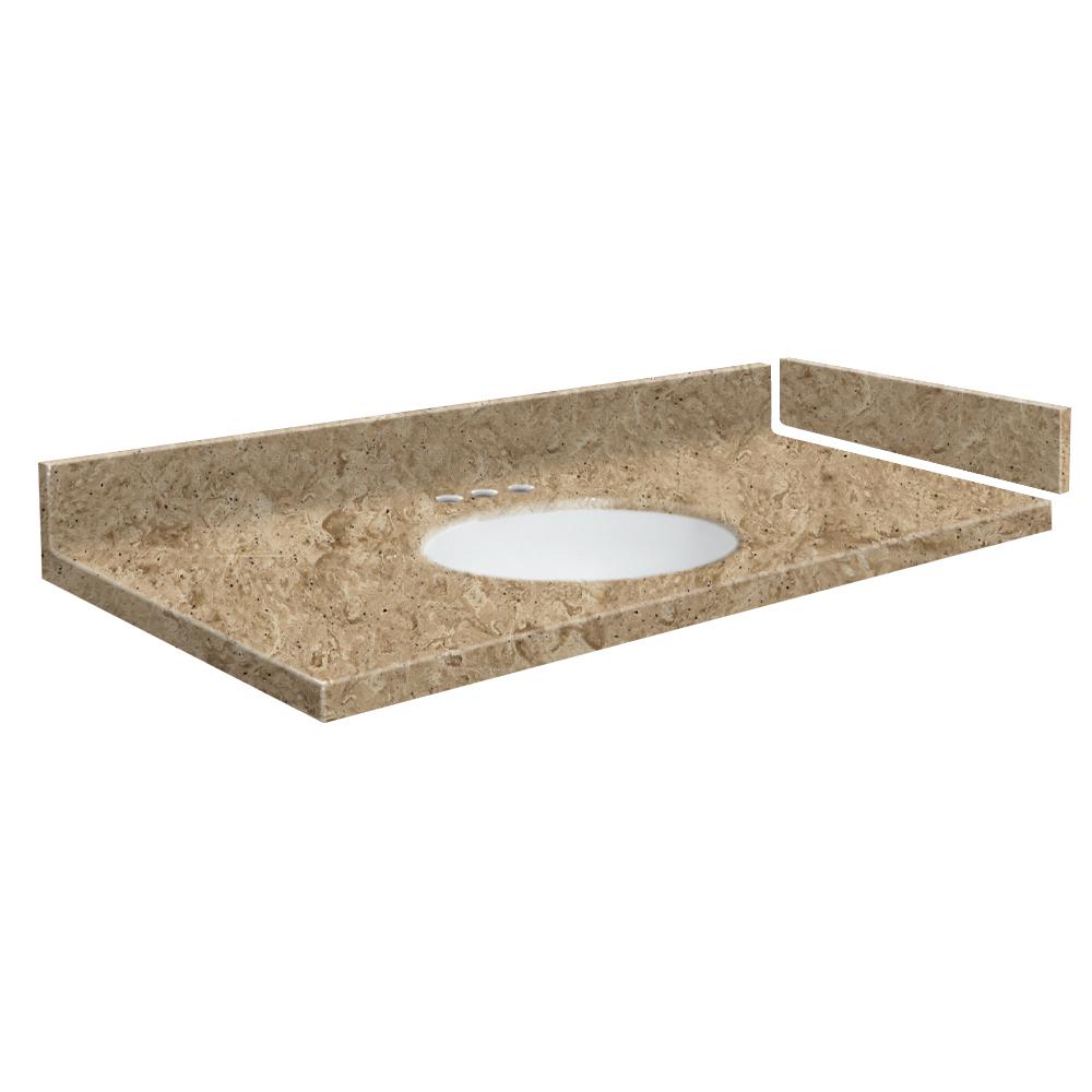 Transolid 54 75 In W X 22 25 In D Solid Surface Vanity Top In
