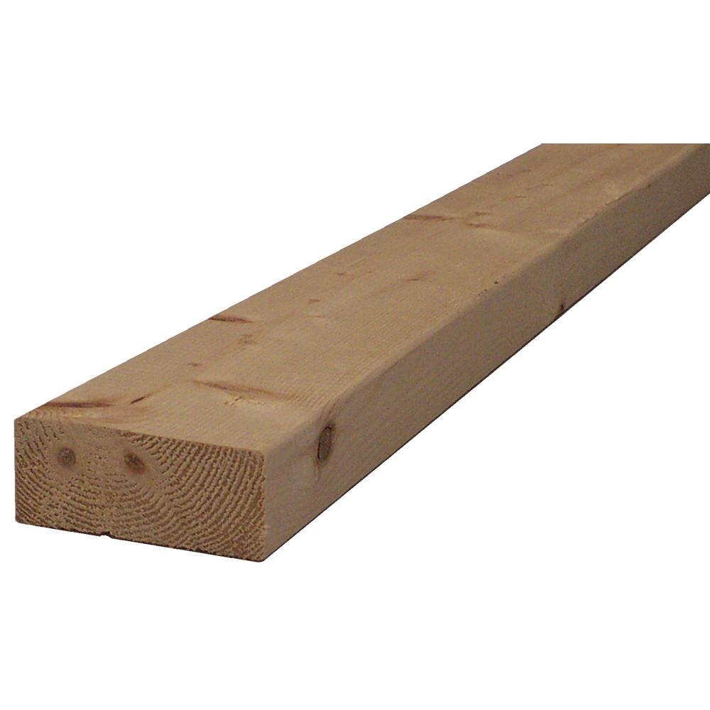 2 in. x 4 in. x 10 ft. #2 and BTR. S-Dry Spruce Pine Fir Lumber-0133160 ...