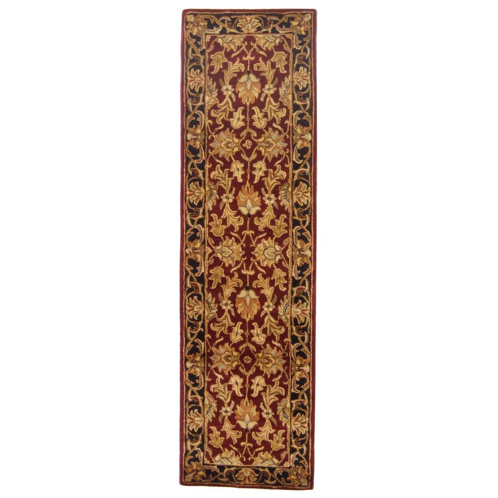Safavieh Heritage Red Black 2 Ft X 14 Runner Rug Hg628c 214 Safavieh Heritage Red Black 2 Ft X 14 Runner Rug