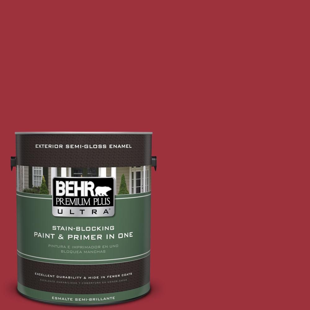BEHR Premium Plus Ultra 1gal. SG150 Ruby Ring SemiGloss Enamel