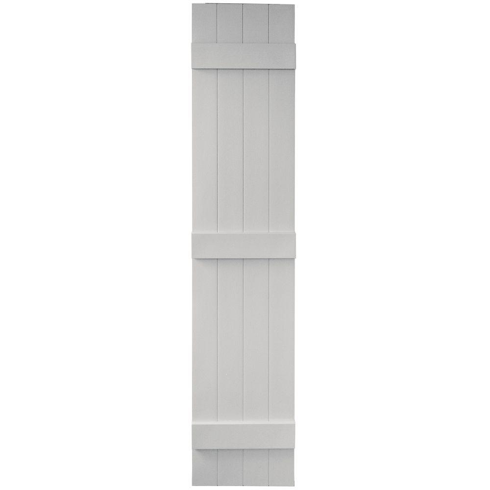 Builders Edge 14 in. x 67 in. BoardNBatten Shutters Pair, 4 Boards