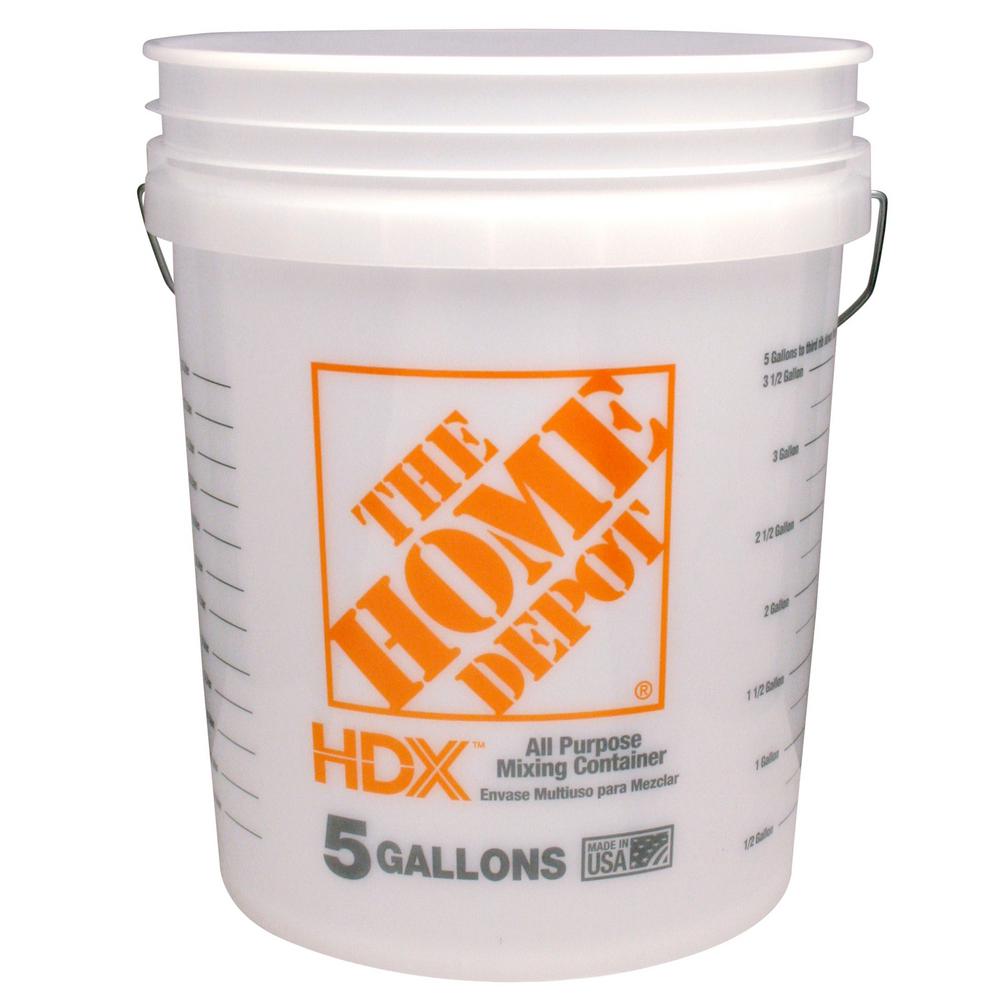 HDX 5 gal. Mixing Bucket in Natural05GHDXMX The Home Depot