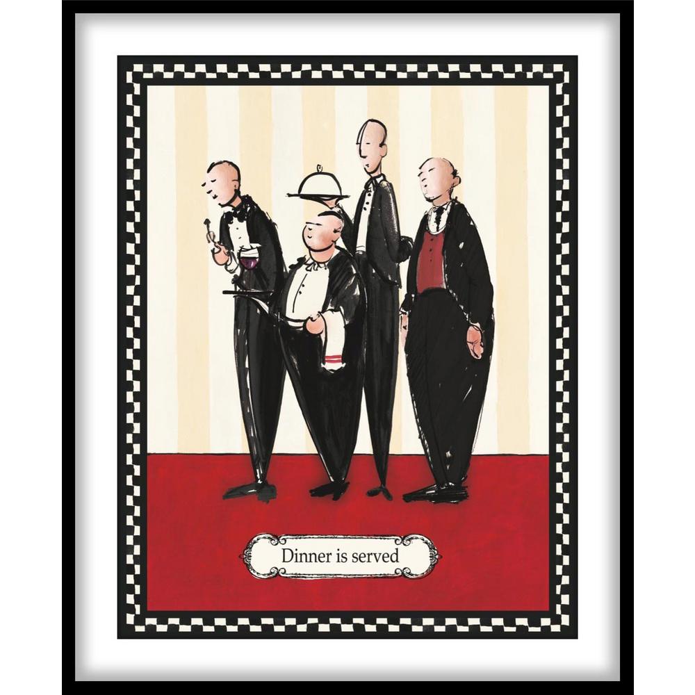 Ptm Images 9 75 In X 11 75 In Dinner Is Served Framed Wall Art