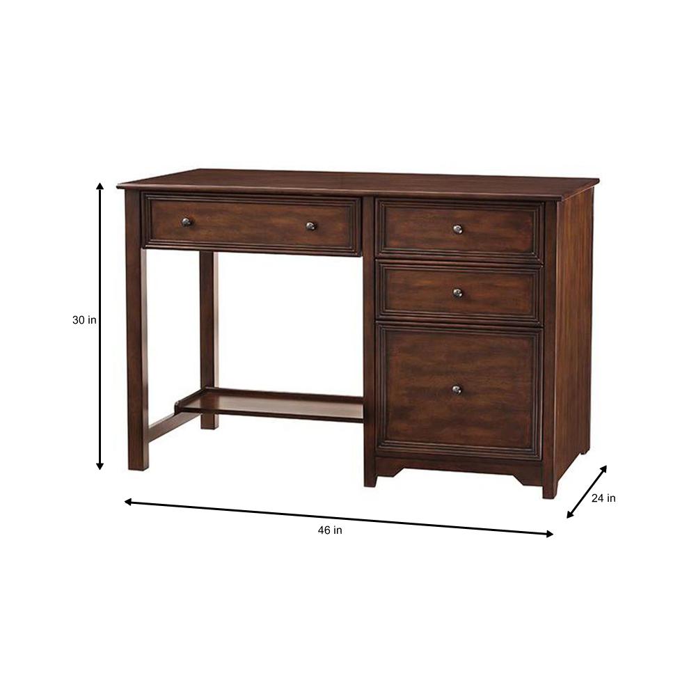Home Decorators Collection Oxford Chestnut Writing Desk 30 In H