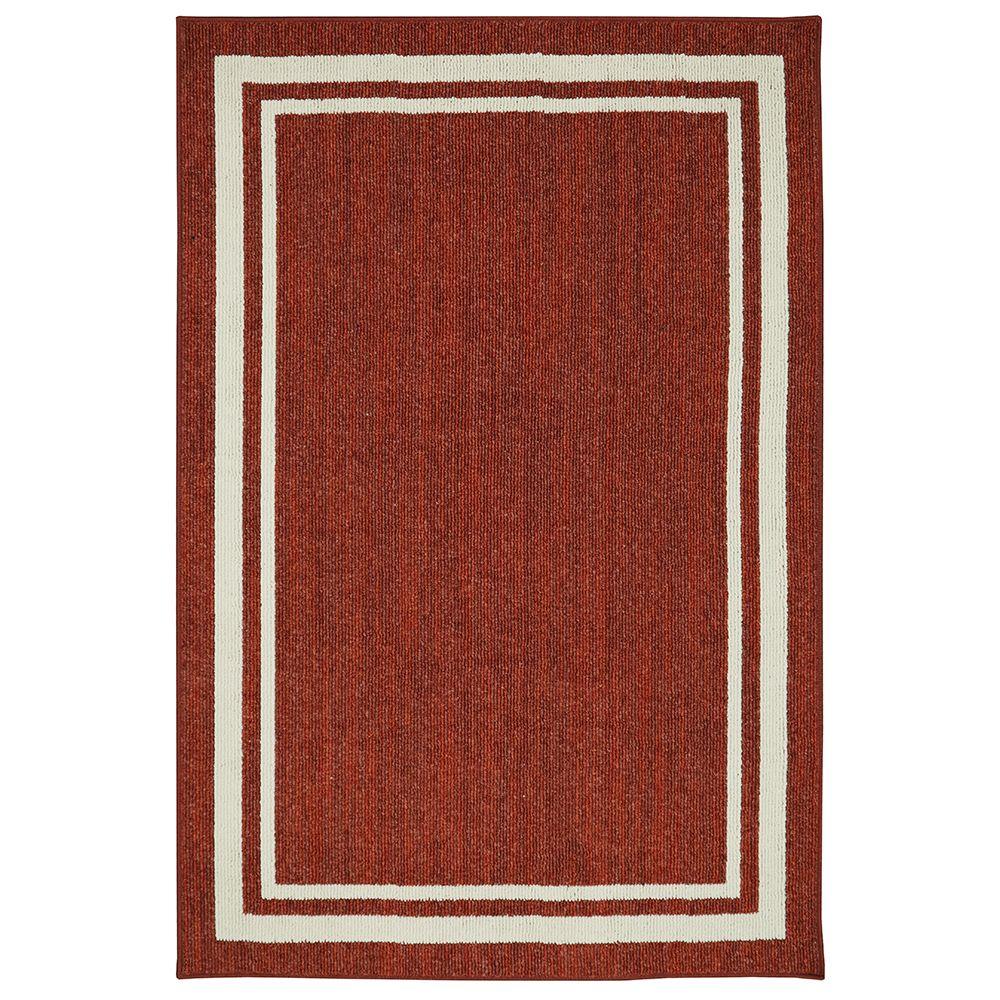 Border Loop Garnet Cream 8 Ft X 10 Indoor Area Rug 513856 The Border Loop Garnet Cream 8 Ft X 10 Indoor Area Rug