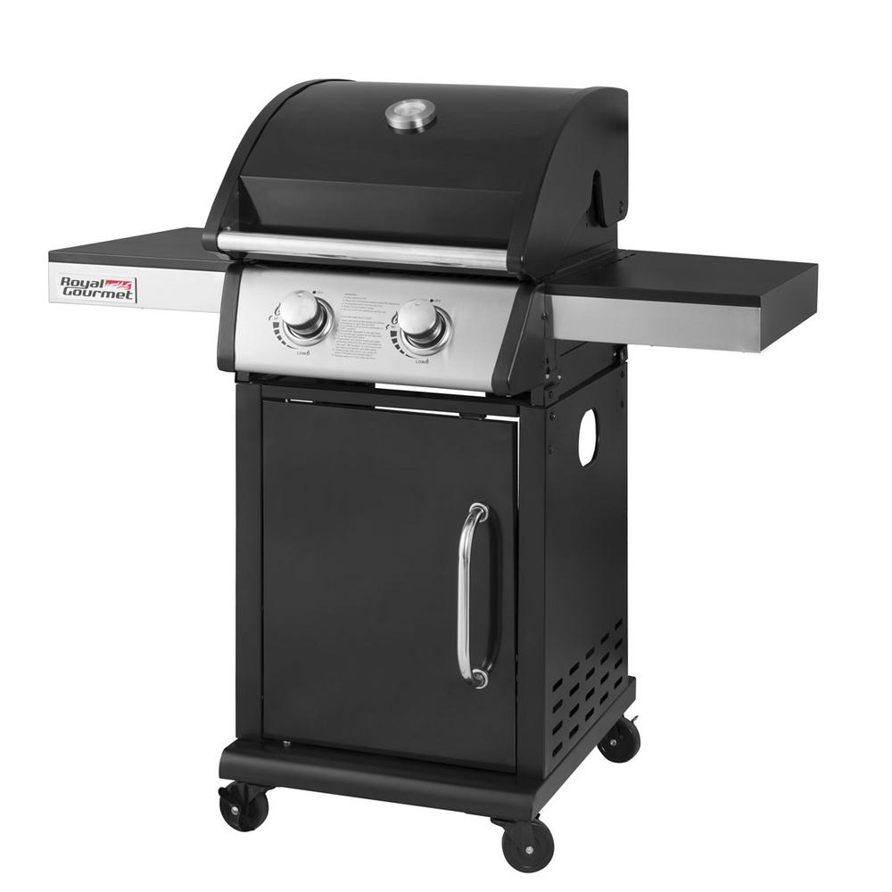 Royal Gourmet Deluxe 2 Burner Patio Propane Gas Grill In Black