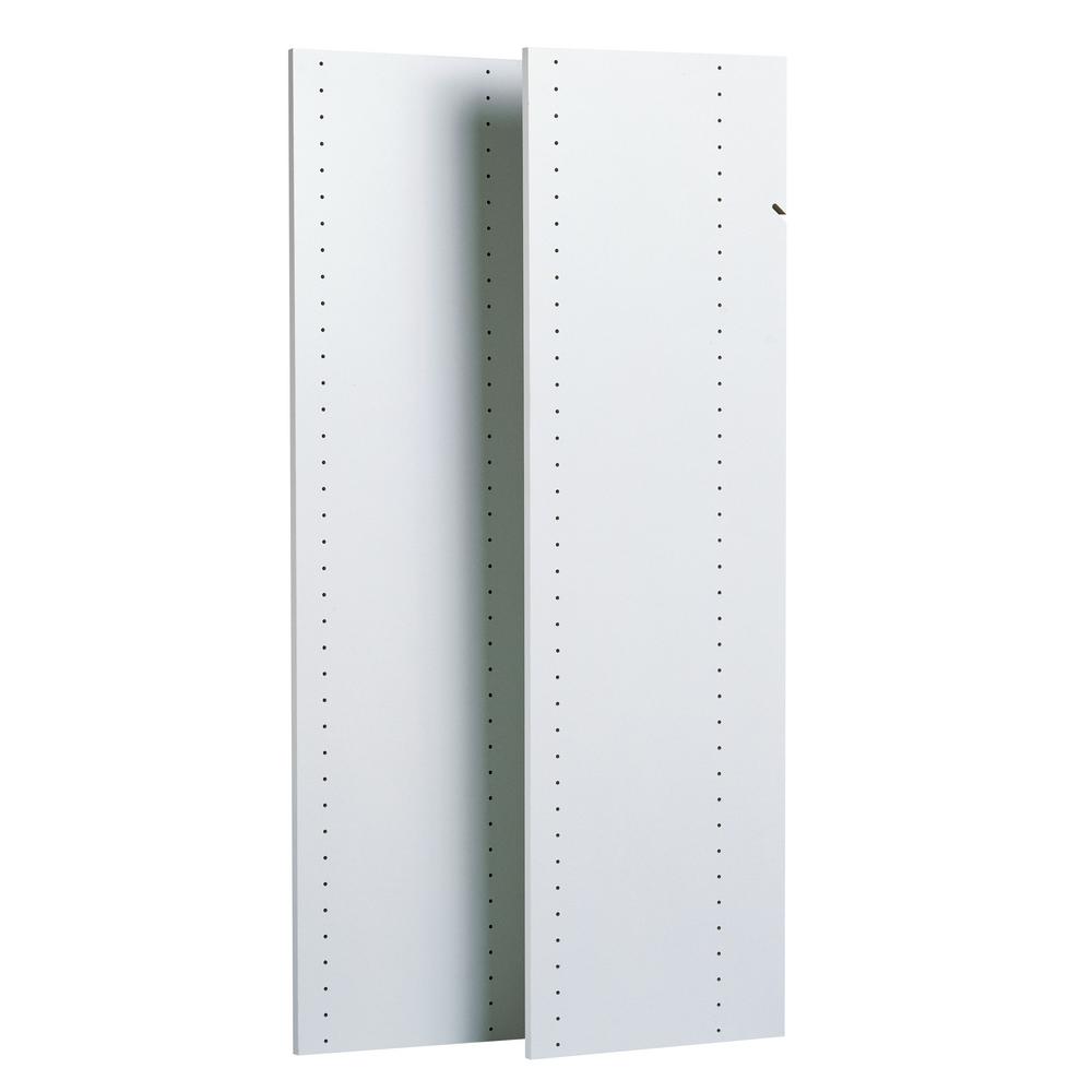 Closet Evolution 14 in. D x .625 in. W x 72 in. H White Wood Vertical Panels (2-Pack) Closet System