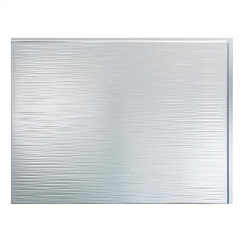Fasade Ripple 18 in. x 24 in. Brushed Aluminum Vinyl Decorative Wall