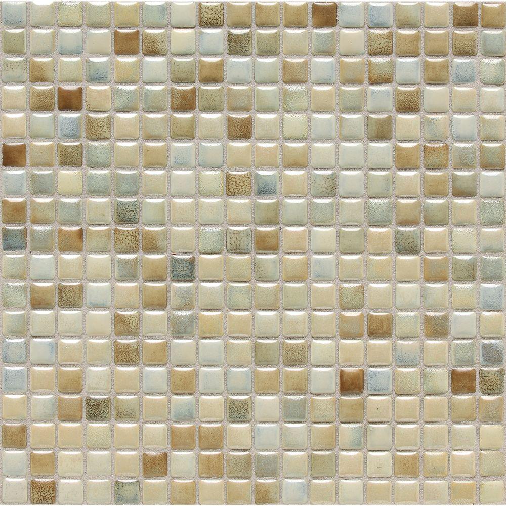 Best Rated Square Daltile 12x12 Mosaic Tile The Fashion Accents Sand 12 In X 8 Mm Porcelain Mosaic Wall