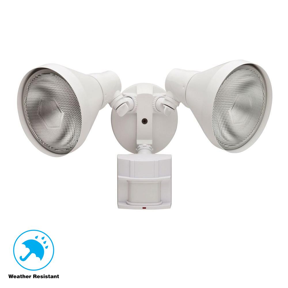 Outdoor Security Lighting The Home Depot 180 Degree White Motion Sensing Outdoor Security Light